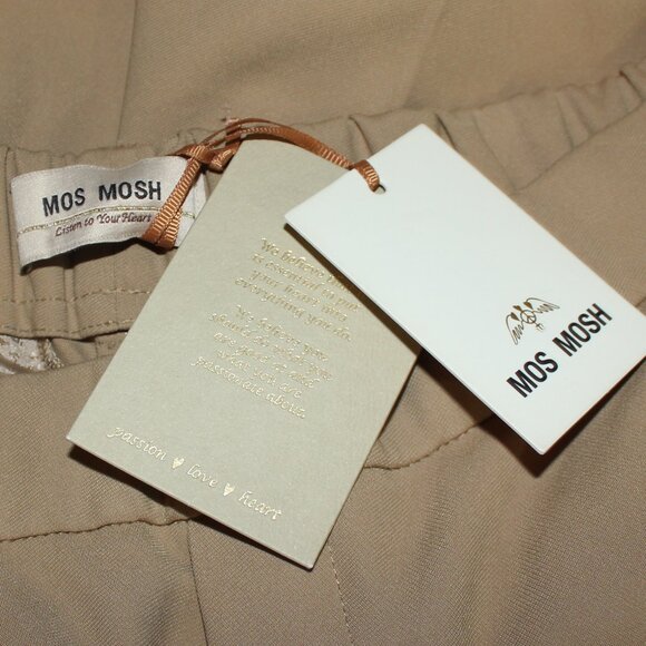 NWT Mos Mosh pull on wide leg  Pants in sand colour women's  size 42/10-12 - Picture 6 of 9